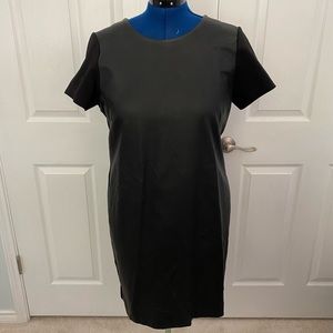 J.Crew faux leather black dress